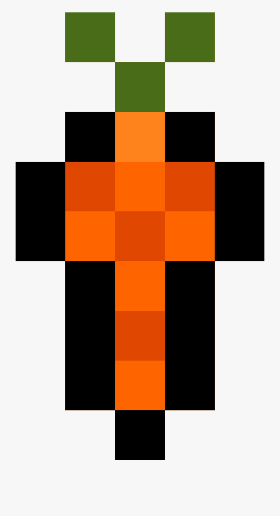 Clip Art Clipart - Small Pixel Art Carrot, Transparent Clipart