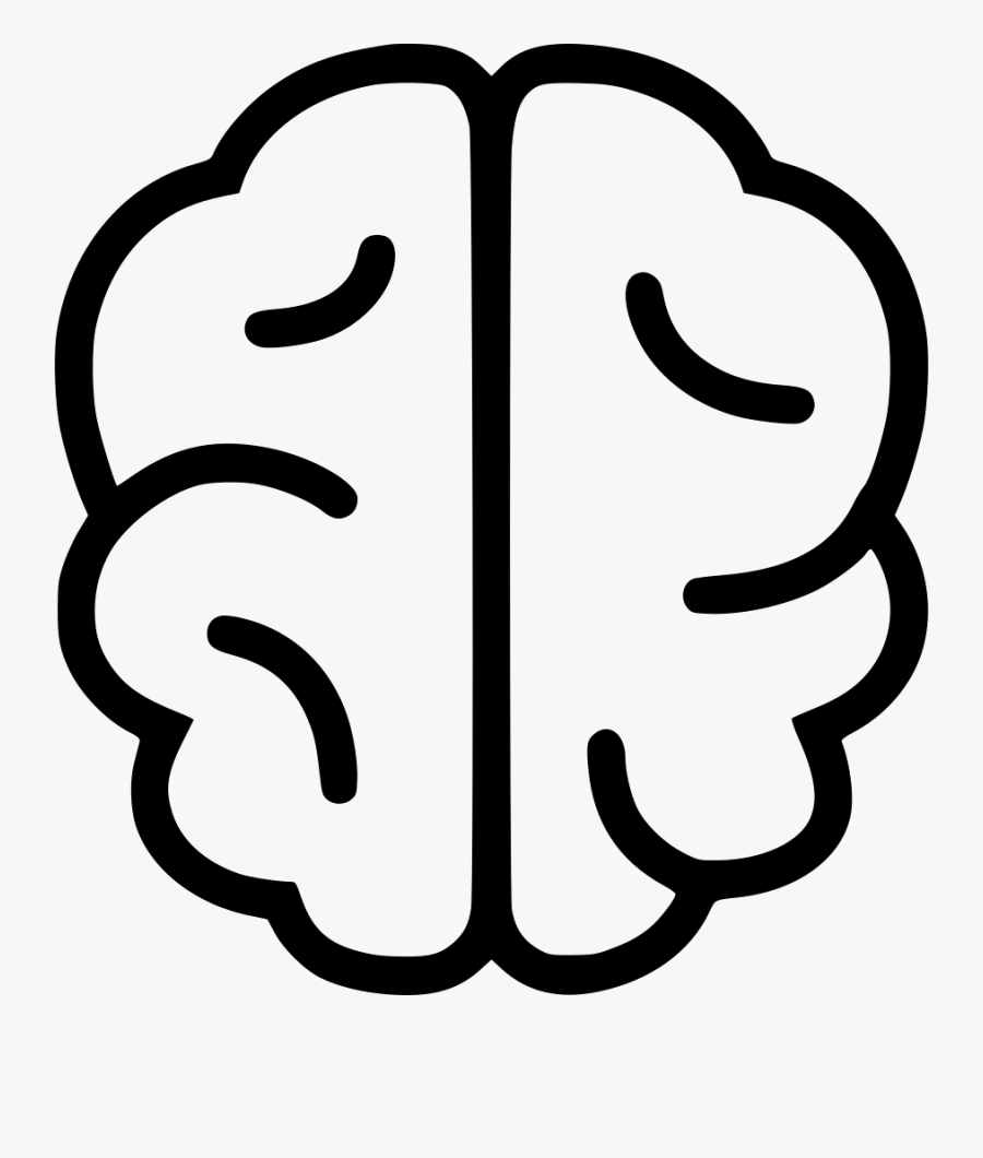 Simple Brain Line Drawing Clipart , Png Download - Simple Brain Line Drawing, Transparent Clipart