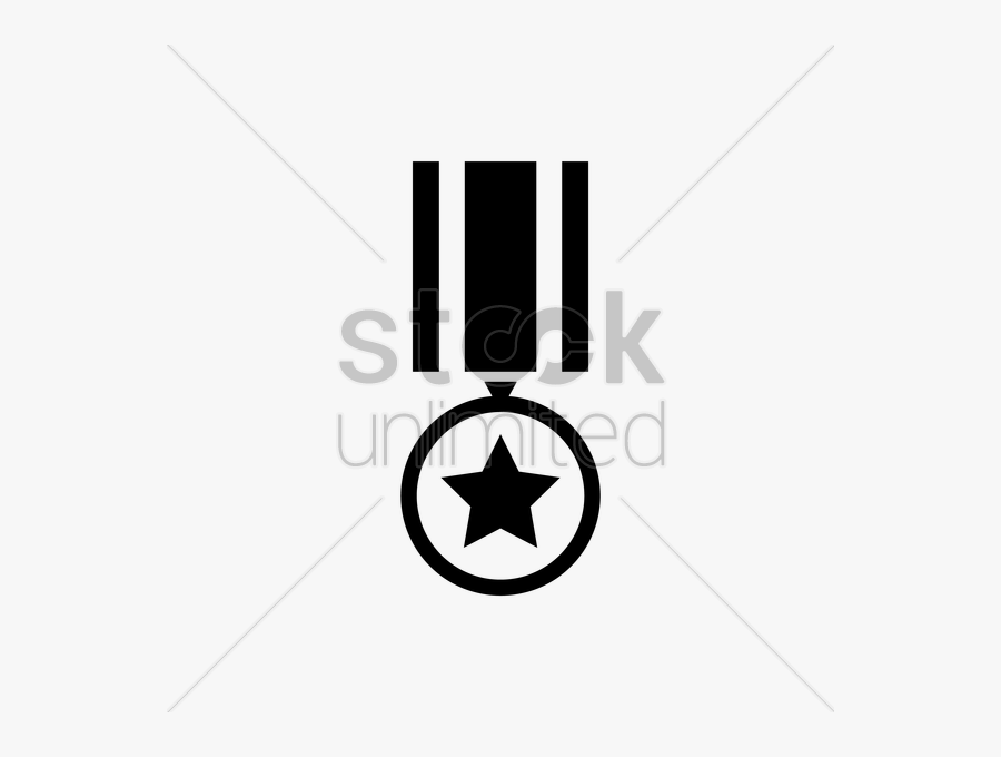 Medal Clipart Military Medal - Army Star Medal Clipart Black And White, Transparent Clipart