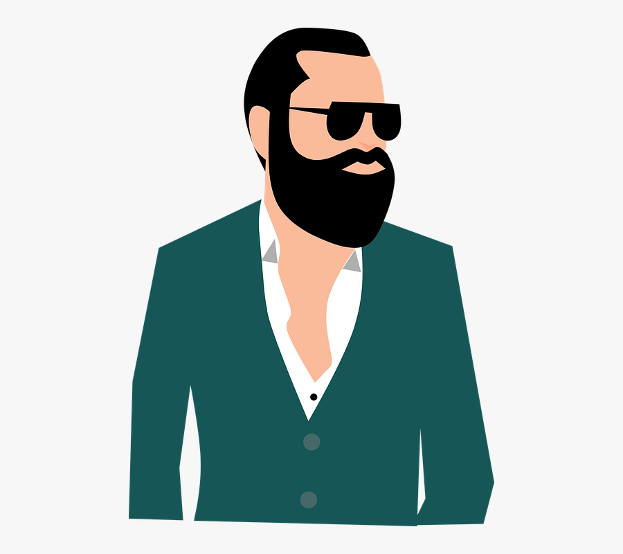 Portrait Adult People Man Beard Boldness Business - Hombre Con Barba Animado, Transparent Clipart