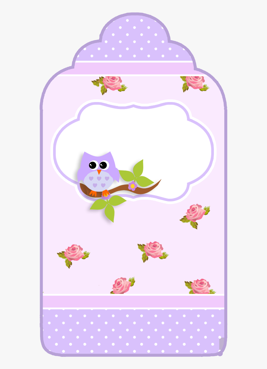 Lilac Owls In Shabby Chic Free Printable Bookmarks - Kit Imprimible Shabby Chic, Transparent Clipart