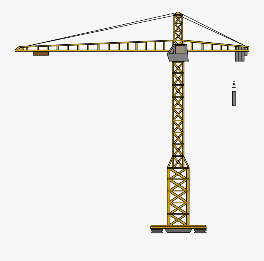 Transparent Construction Silhouette Png - Cartoon Construction Crane Transparent, Transparent Clipart