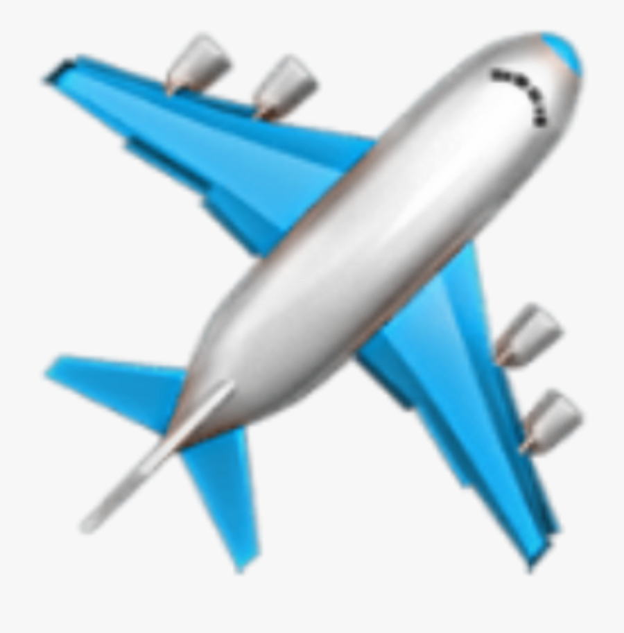 Avion Sticker - Transparent Background Airplane Emoji, Transparent Clipart