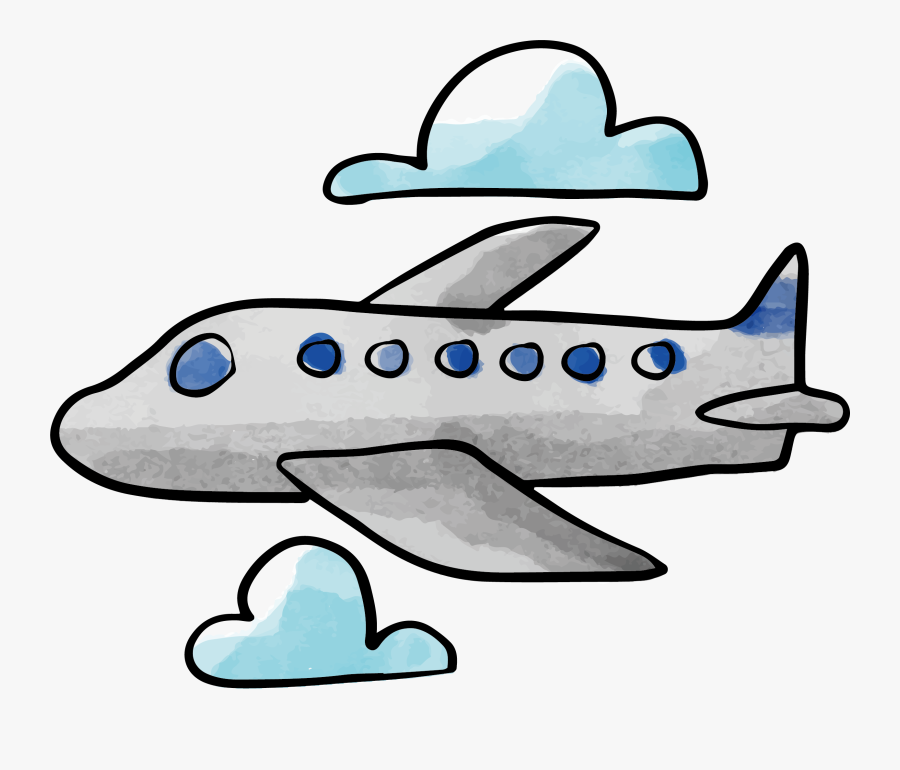 Clip Art Plane Vector Transprent Png - Dibujo De Un Avión, Transparent Clipart