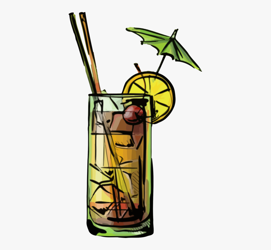 Clip Art Rum Clip Art - Cocktail Ingredients Drawing, Transparent Clipart