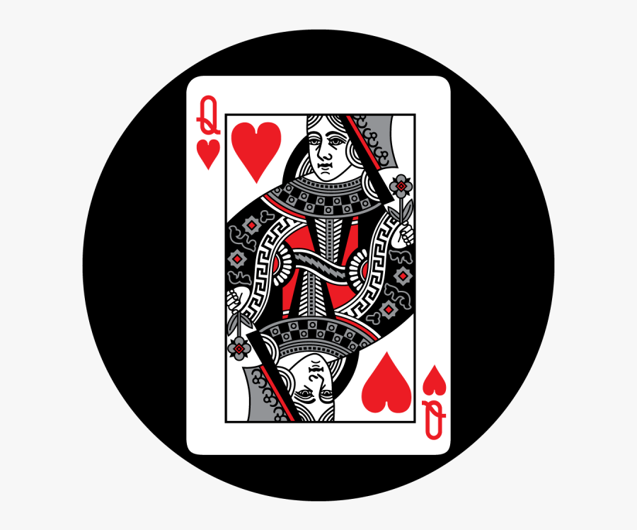 Queen Of Hearts Card Png - Queen Card, Transparent Clipart