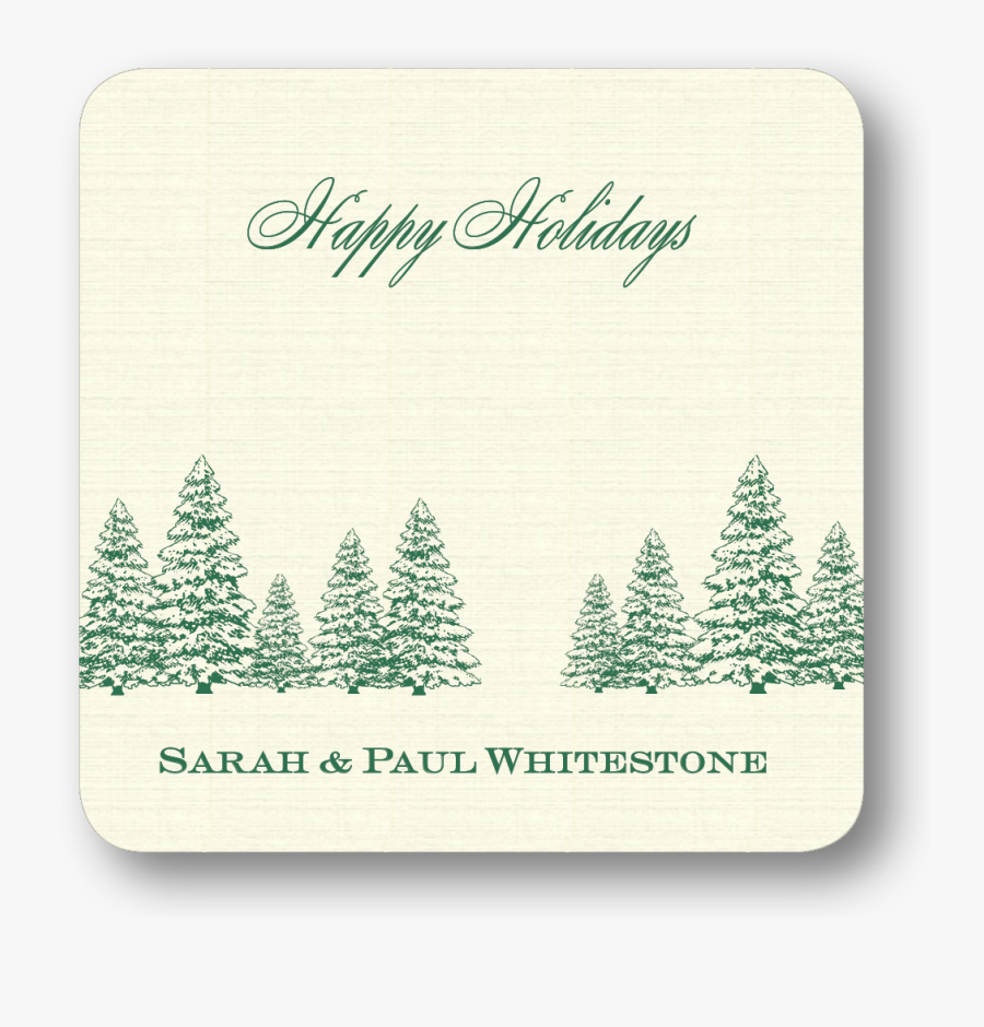 Winter Tree Line - Christmas Tree, Transparent Clipart