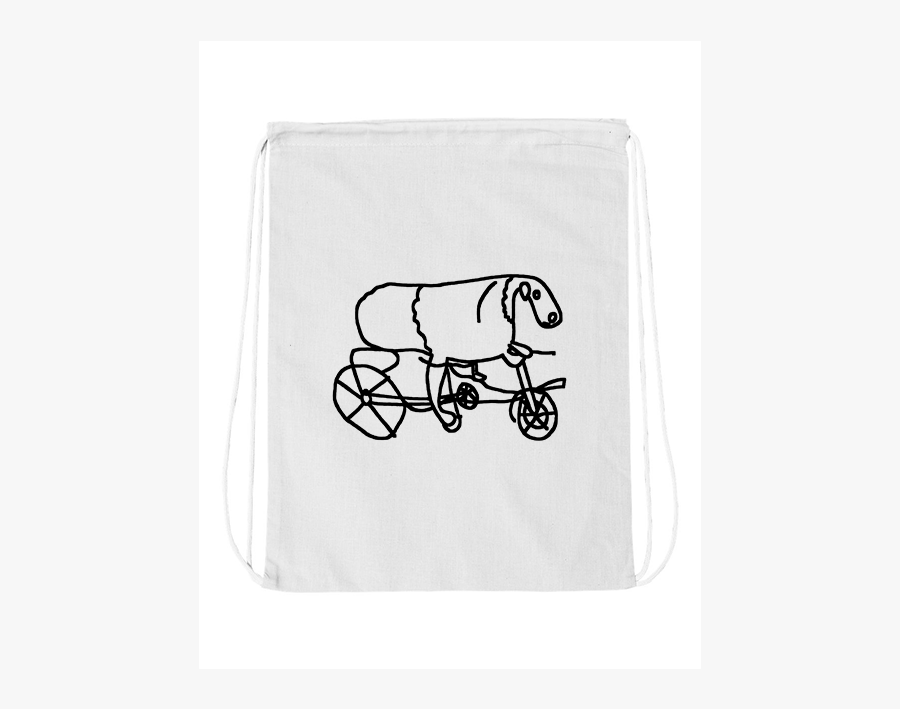 Joe Wilson Sheep On A Bike Drawstring Bag"
 Class= - Sketch, Transparent Clipart