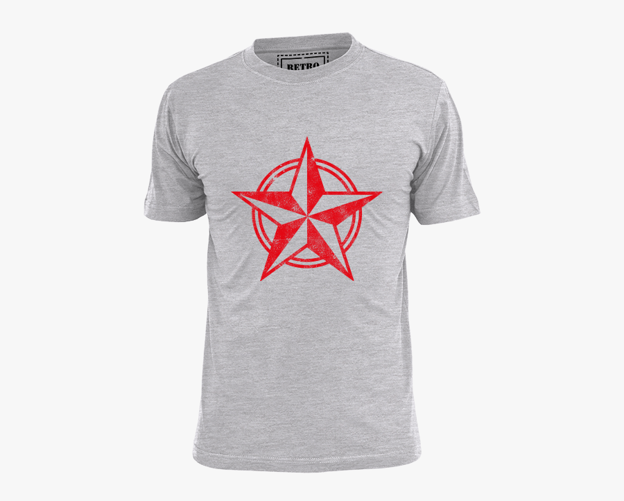 Red Star Shirt Zoom Retro Music Clothing Png Retro - T-shirt, Transparent Clipart