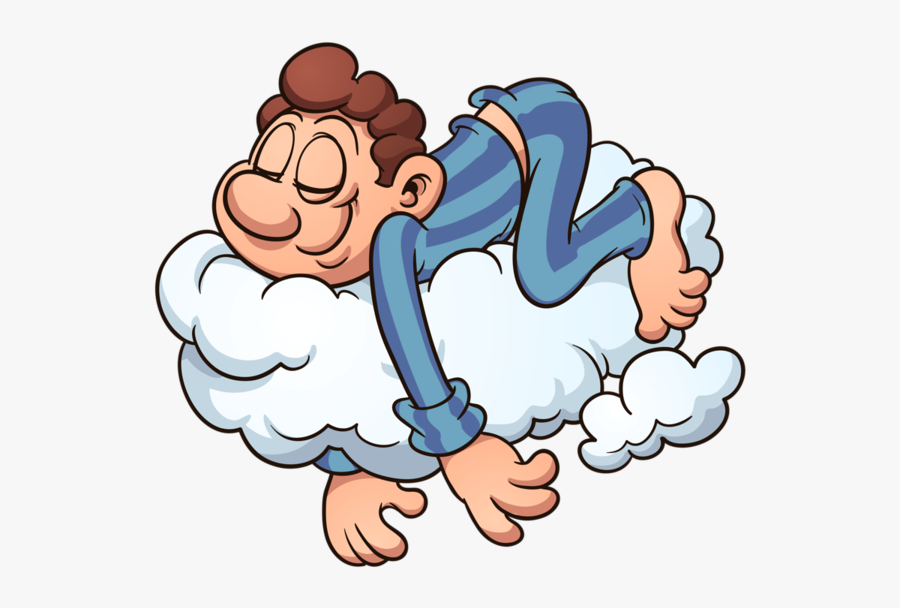 Cartoon Sleeping On Cloud, Transparent Clipart