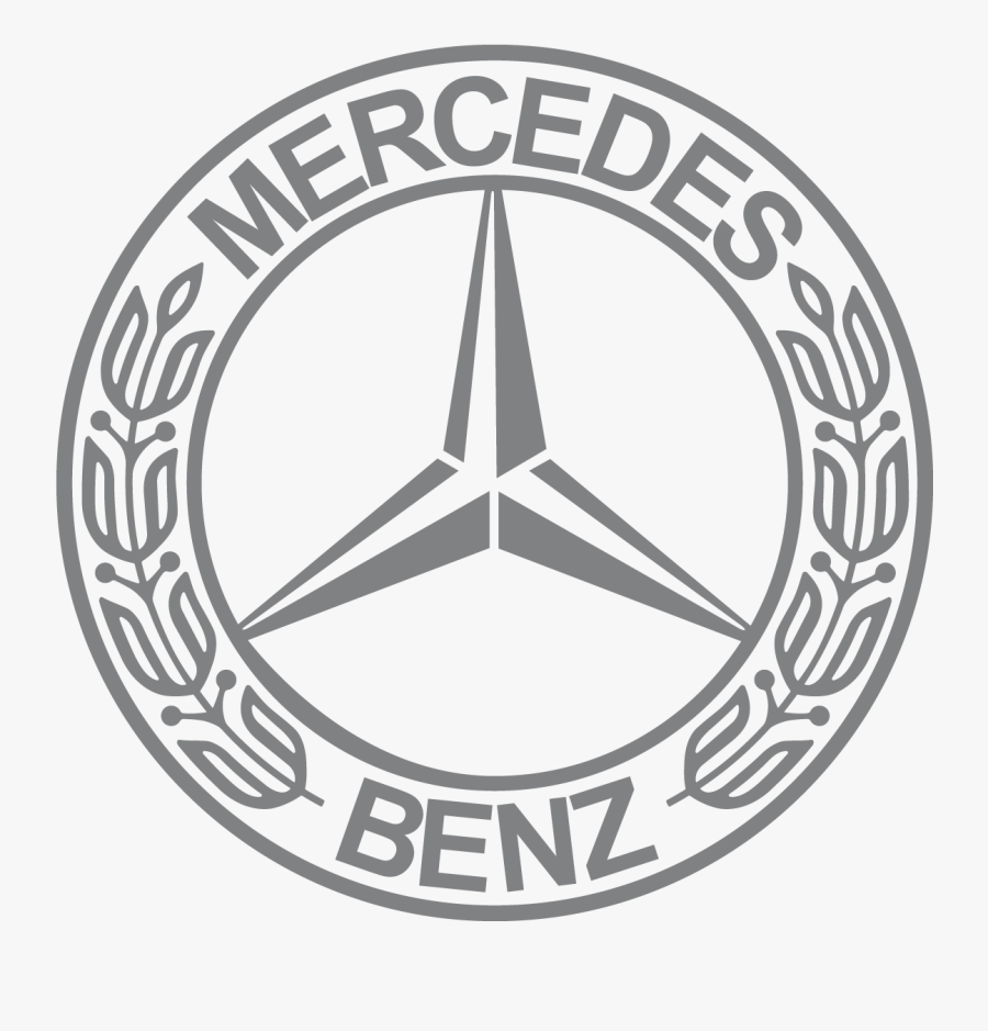 Wreath Silhouette Png - Mercedes Benz Vintage Logo, Transparent Clipart