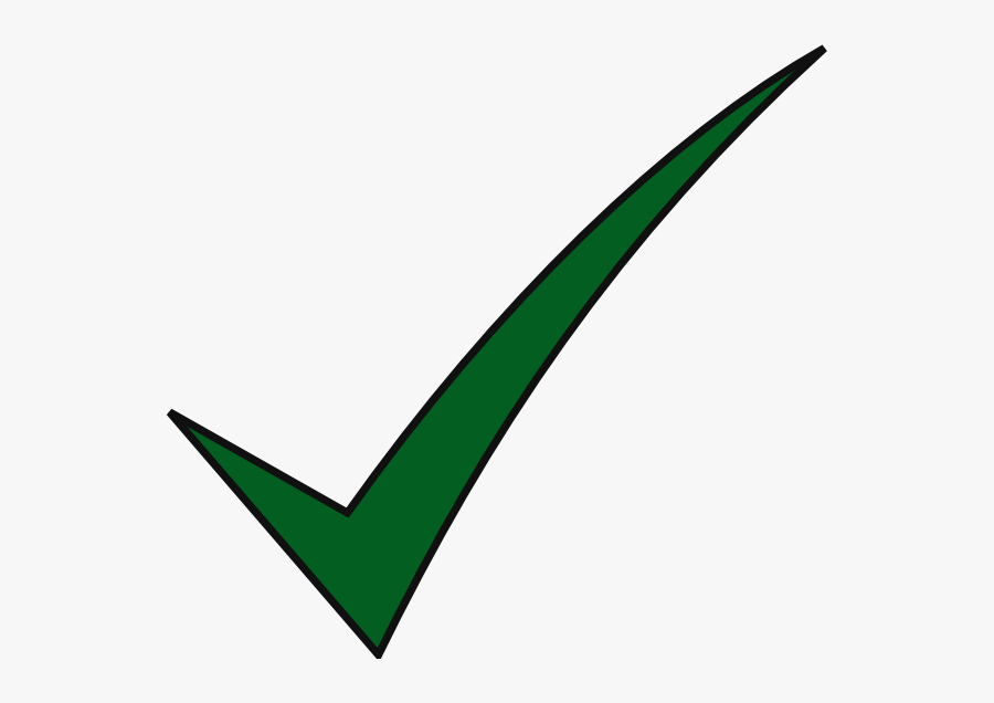 Dark Green Check Mark, Transparent Clipart