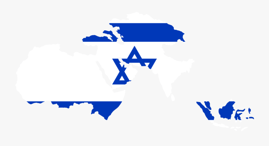 Israel Flag Vector - Greater Israel Flag Map, Transparent Clipart