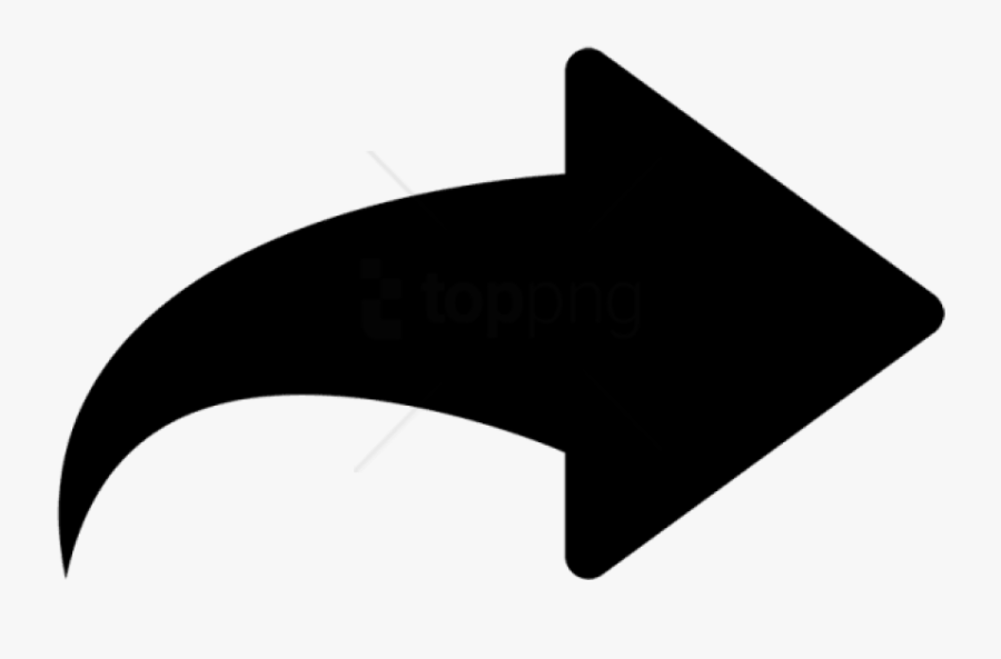 Free Png Arrow Icon In Flat Style - Turning Right Arrow Symbol, Transparent Clipart