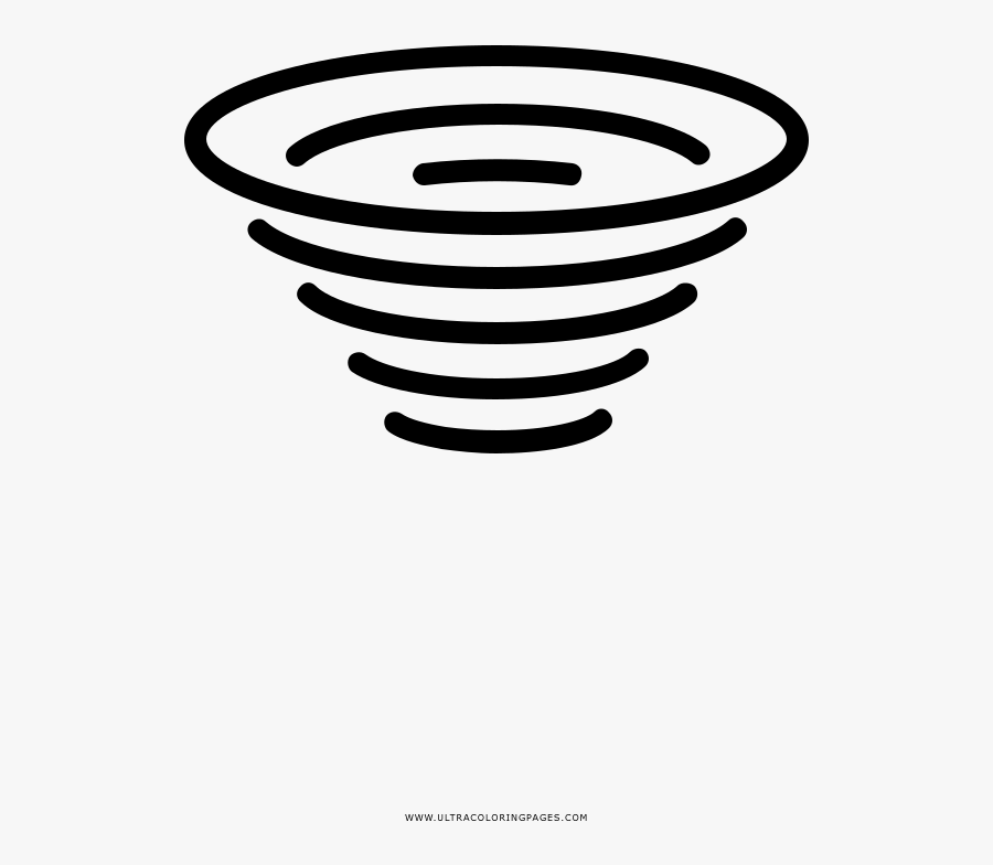 Tornado Coloring Page - Circle, Transparent Clipart