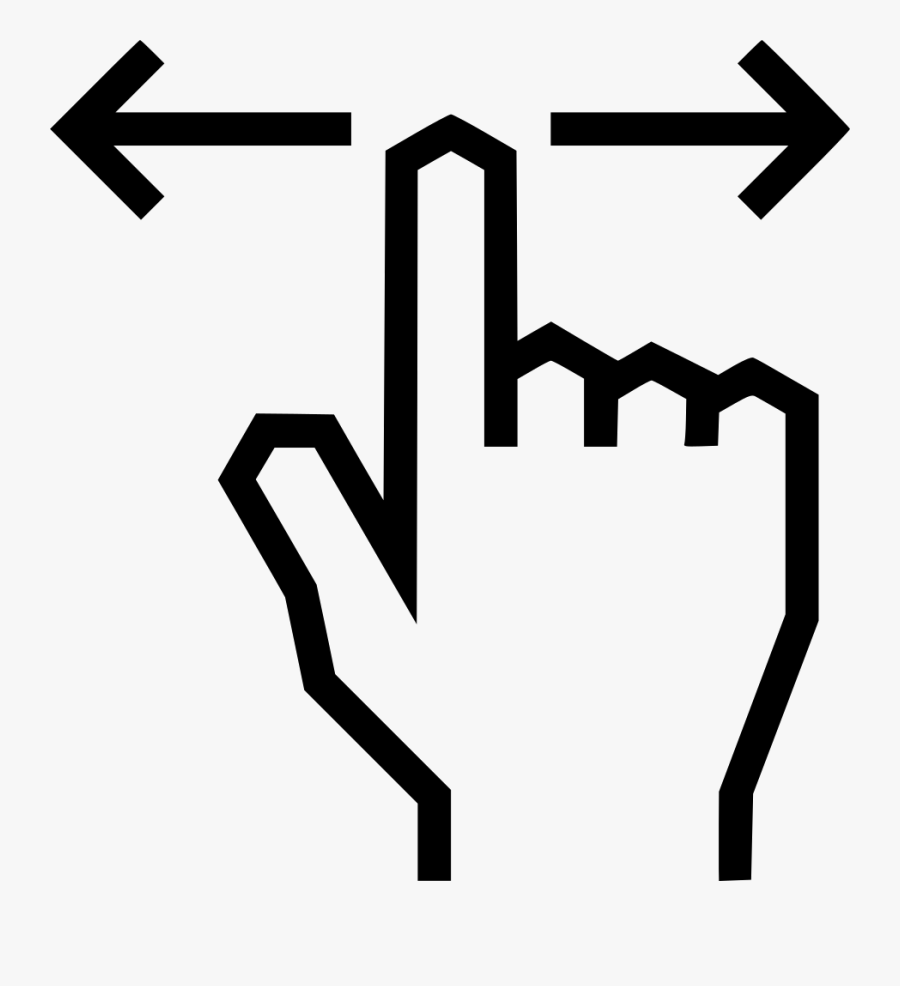 Swipe Arrow Left Right - Finger Swipe Left Right, Transparent Clipart