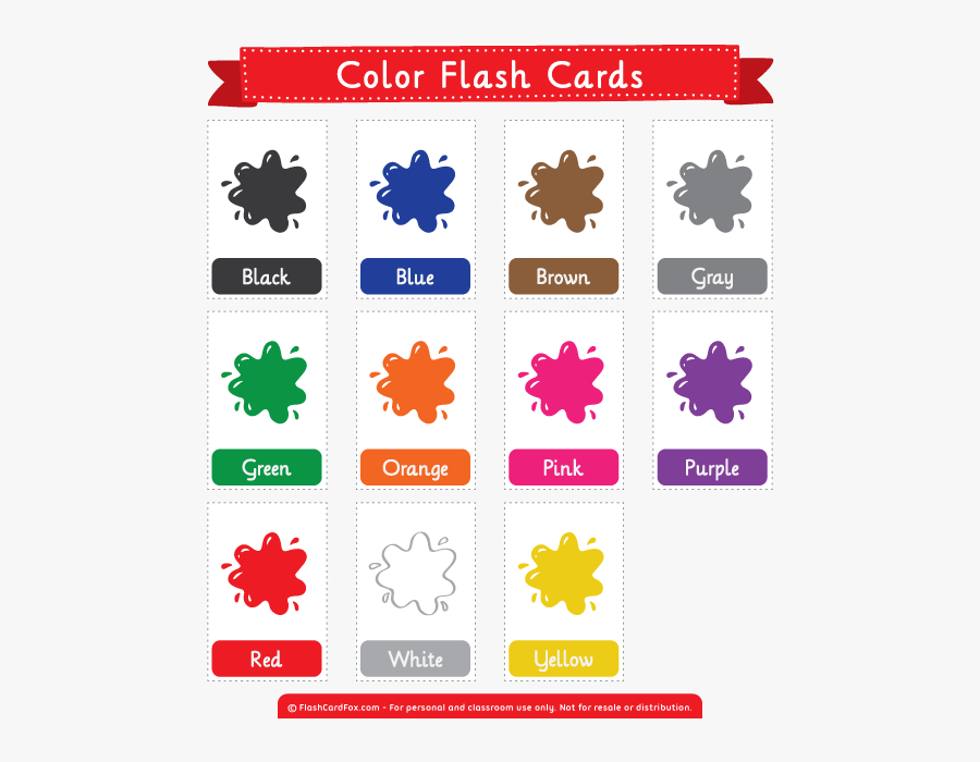 Color Clipart Card - Color Flashcards, Transparent Clipart