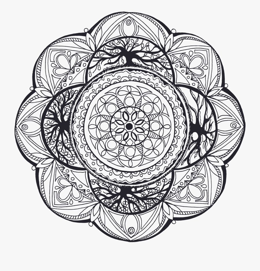 Download Hand Drawn Mandala No Fills Clip Arts - Hand Drawn Mandala ...