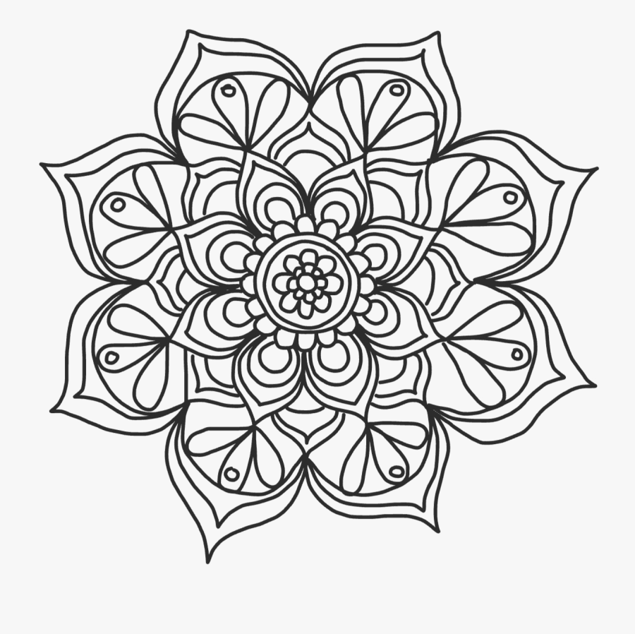 Mandala Png Hd - Geometric Mandala Coloring, Transparent Clipart