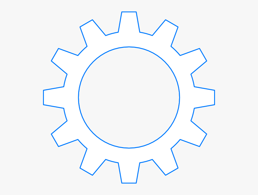 Blue Cogwheel Svg Clip Arts - Gear Wheel White Png, Transparent Clipart