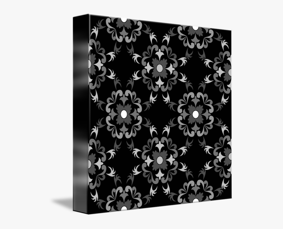 Clip Art Black And White Floral Pattern - Wrapping Paper, Transparent Clipart