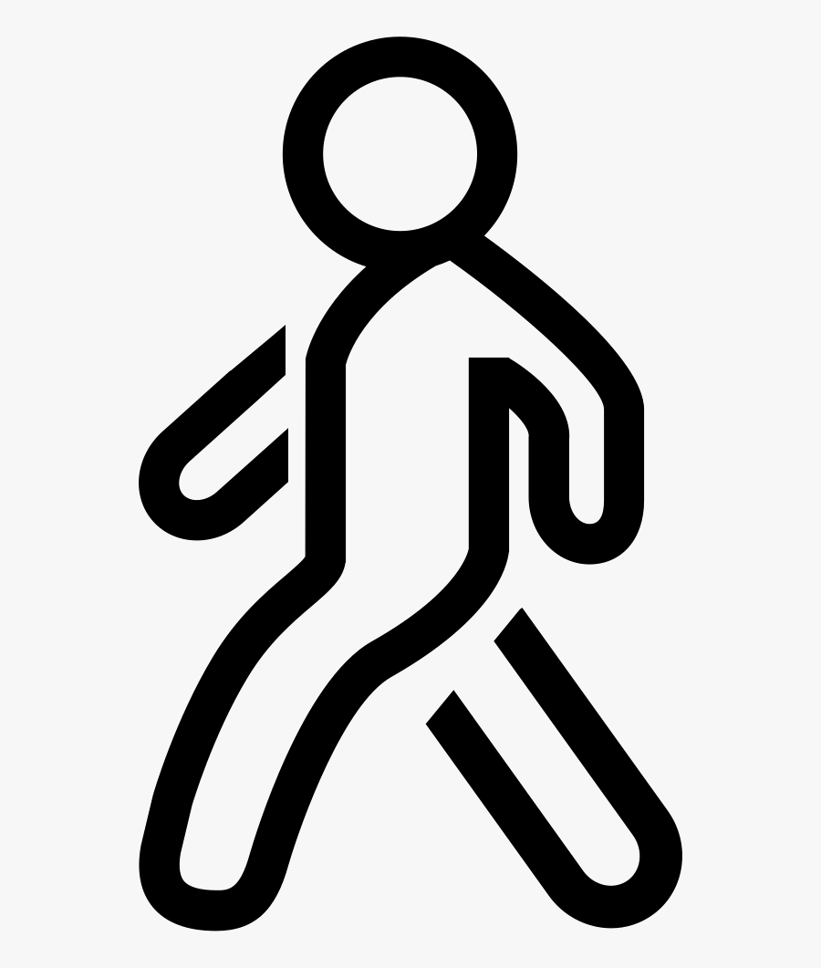 Clipart Walking Single File Line - Svg Walk Icon, Transparent Clipart