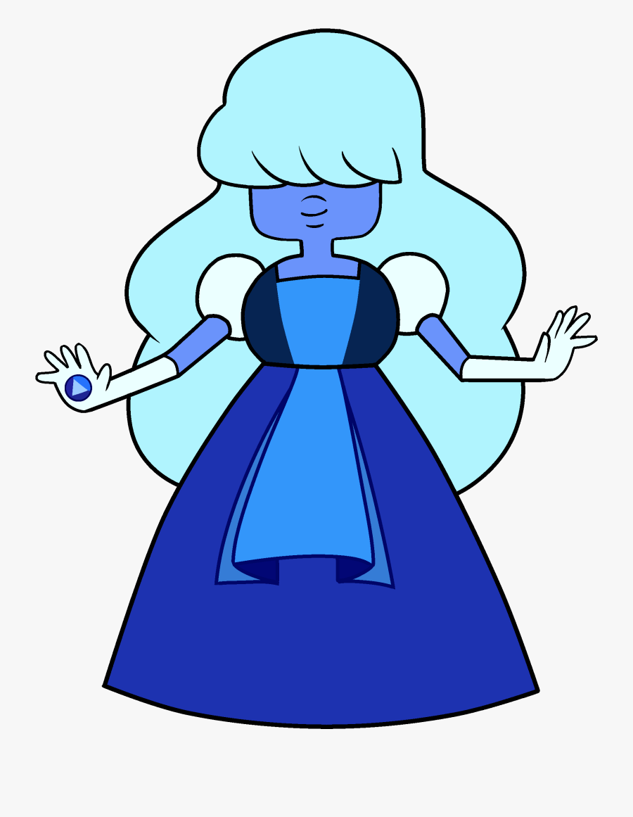 New Template Image - Sapphire Steven Universe Characters, Transparent Clipart