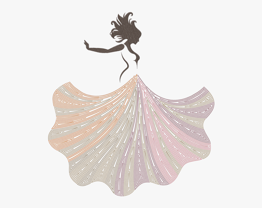 Girl With Crystals-rhinestones - Tailoring Ladies Logo Design, Transparent Clipart