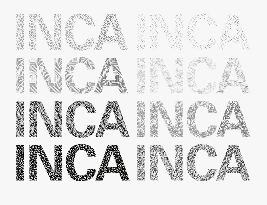 Clip Art Inca Font - Monochrome, Transparent Clipart