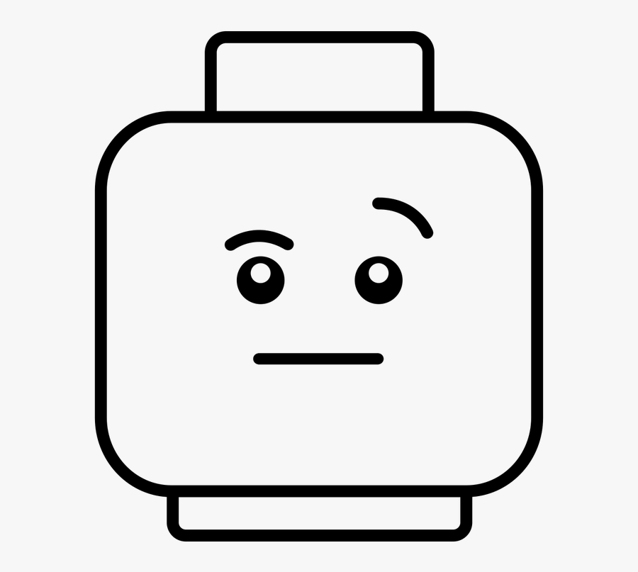Lego Clipart Black And White , Png Download - Lego Faces Clipart Black And White, Transparent Clipart