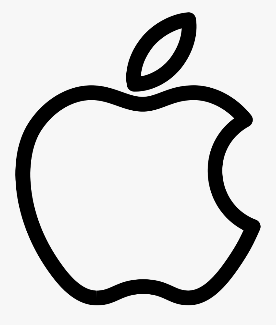 Apple Bitten Outlined Logo Svg Png Icon Free Download - Apple Logo Outline Png, Transparent Clipart