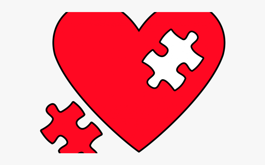 Heart With Puzzle Piece Missing, Transparent Clipart