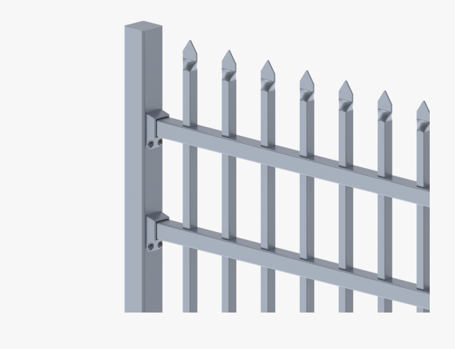 Aluminium Security Fencing - Picket Fence, Transparent Clipart