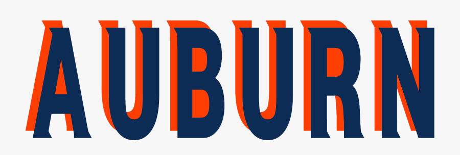 “auburn” Was Rendered In An Odd “russell Viper” Font - Auburn Wordmark Transparent, Transparent Clipart