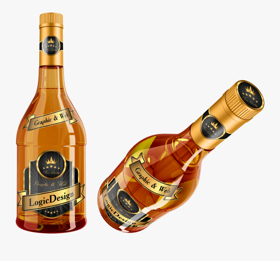 Whisky Cognac Bottle - Коньяк Png, Transparent Clipart