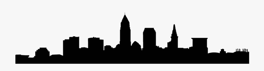 The Zen Of Silhouettes - Cleveland Skyline Silhouette, Transparent Clipart