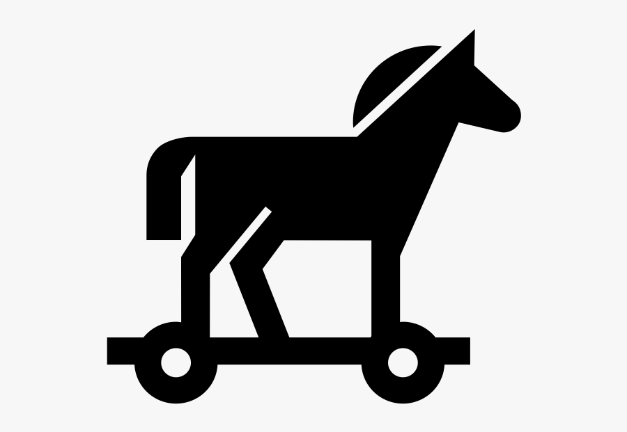 Trojan Horse Rubber Stamp - Trojan White Icon Png, Transparent Clipart