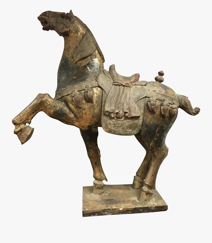Drawing Chinese War Horse - Bronze Sculpture, Transparent Clipart