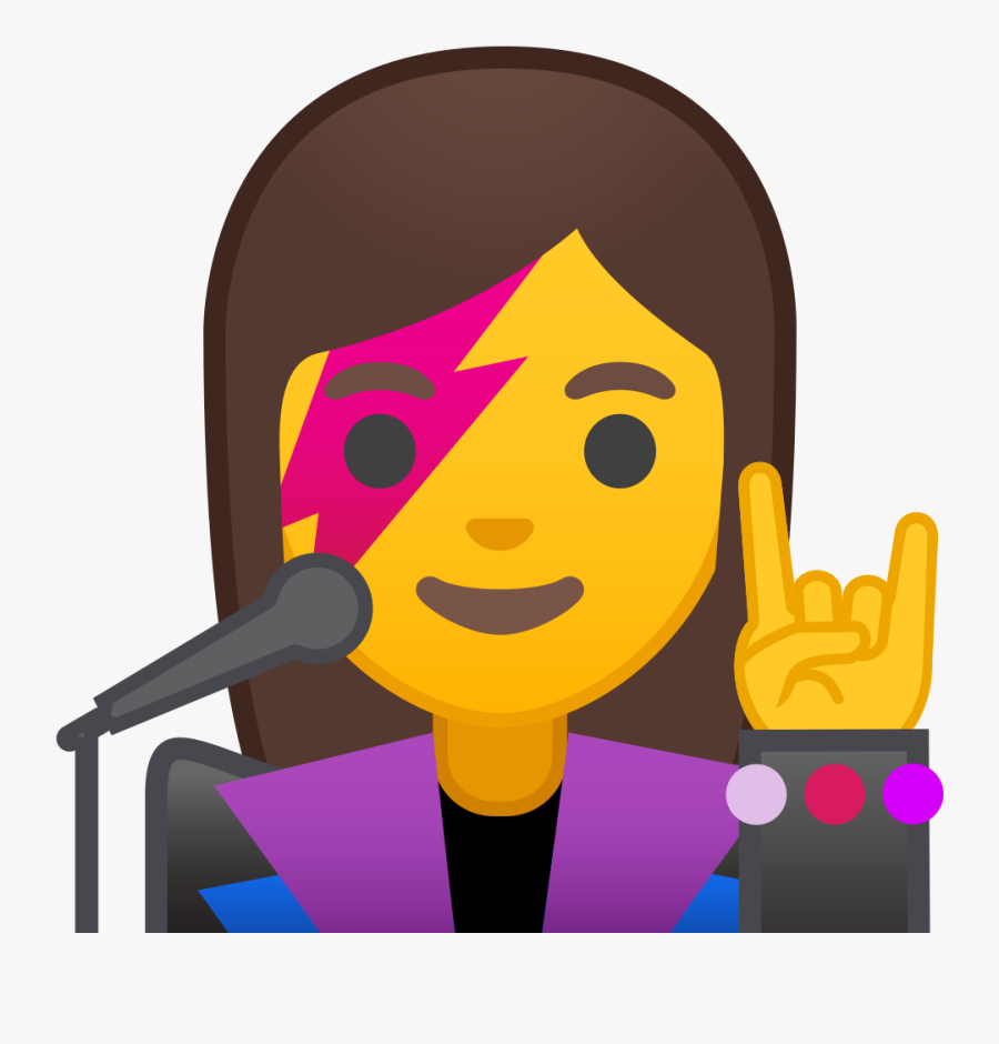 Singer Clipart Woman Singer - Emoji Singer, Transparent Clipart