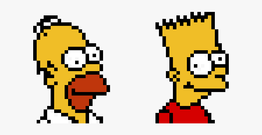 Pixel Art Homer Simpson, Transparent Clipart