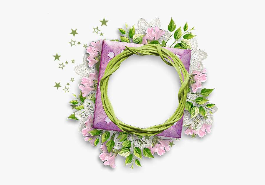 Round Floral Png - Round Frame With Flowers, Transparent Clipart