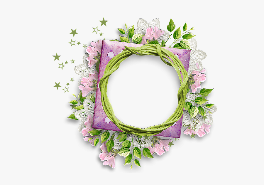 Round Floral Png Round Frame With Flowers Free Transparent Clipart Clipartkey