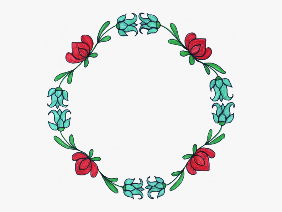 Transparent Round Frame Clipart - Circle Flower Design Png, Transparent Clipart