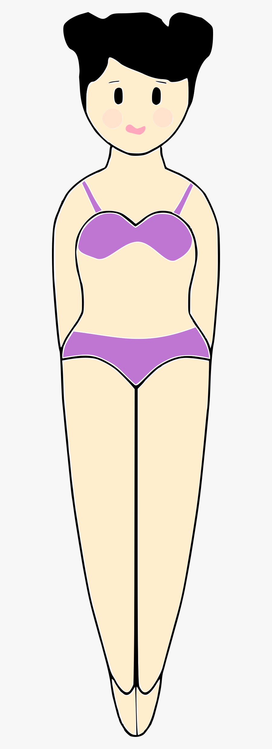 Clipart Child Swimsuit - Girl In Swimsuit Clipart, Transparent Clipart