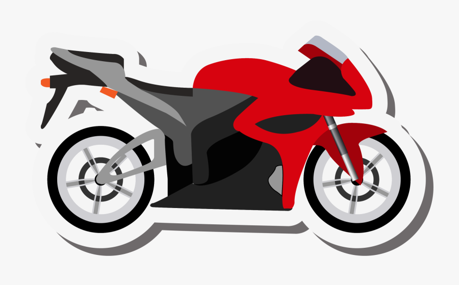 Car Wheel Clipart Motorcycle Wheel - Moto Vermelha Png, Transparent Clipart