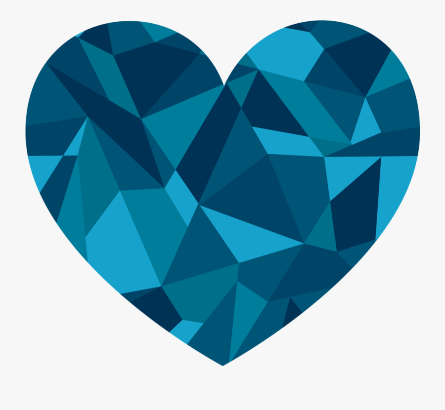 Transparent Background Blue Heart, Transparent Clipart