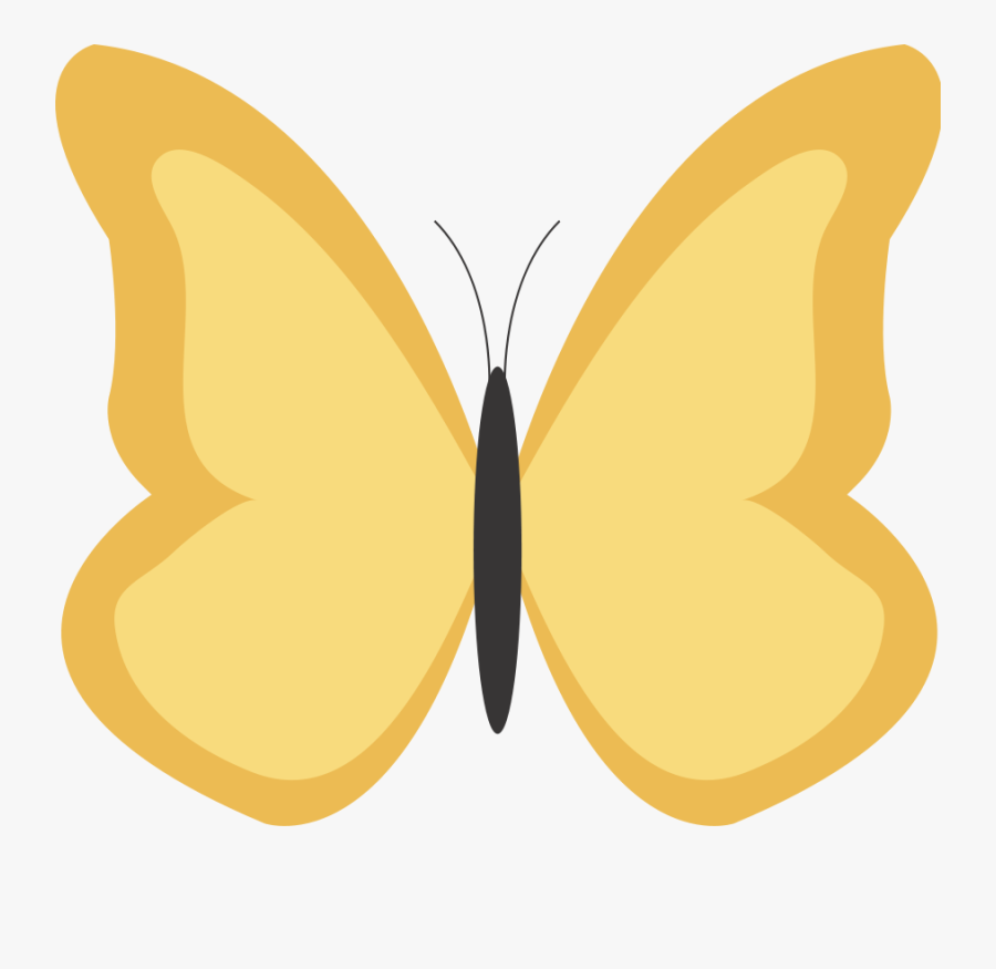 Yellow Butterfly Clipart - Gold Butterfly Cartoon, Transparent Clipart