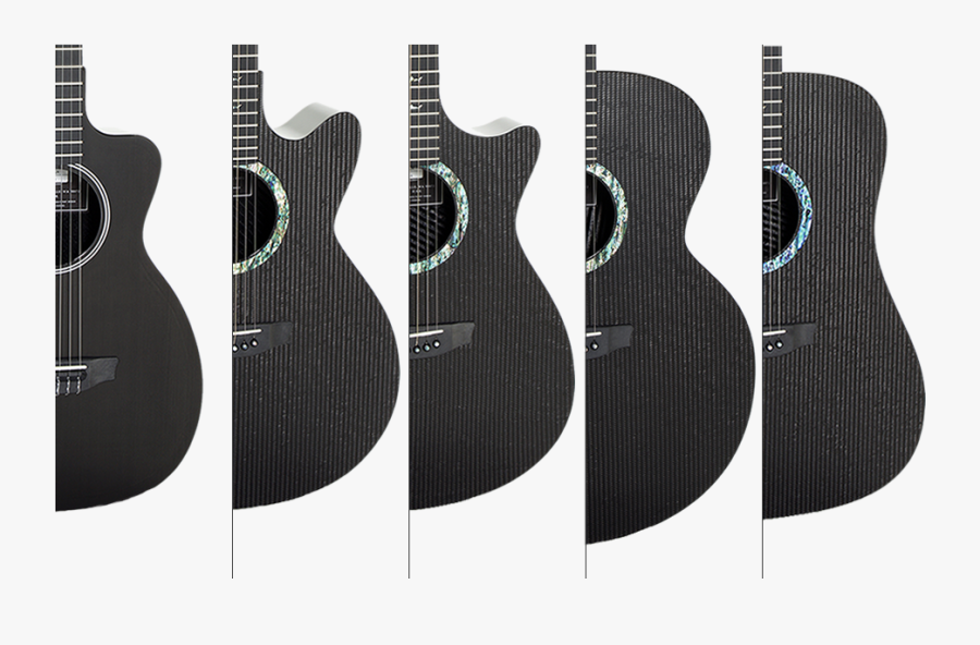 Clip Art Rainsong Graphite Carbon Fiber - Different Shaped Acoustic Guitars, Transparent Clipart
