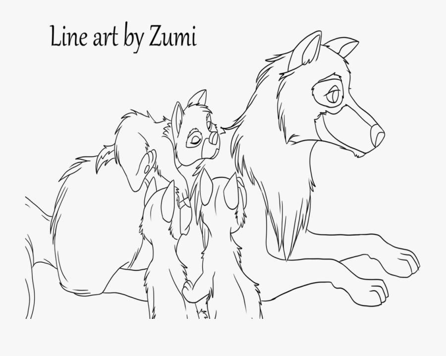 Jungle Lineart Black And White - Wolf Jungle Book Drawing, Transparent Clipart