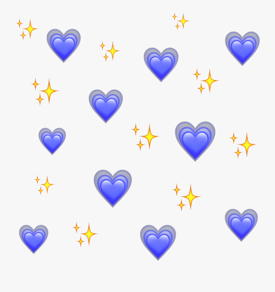 #heart #emoji #background #blue #yellow #azul #amarillo - Blue And Yellow Emojis, Transparent Clipart